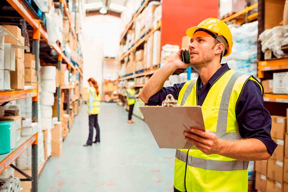 Logistics team coordinating warehouse operations